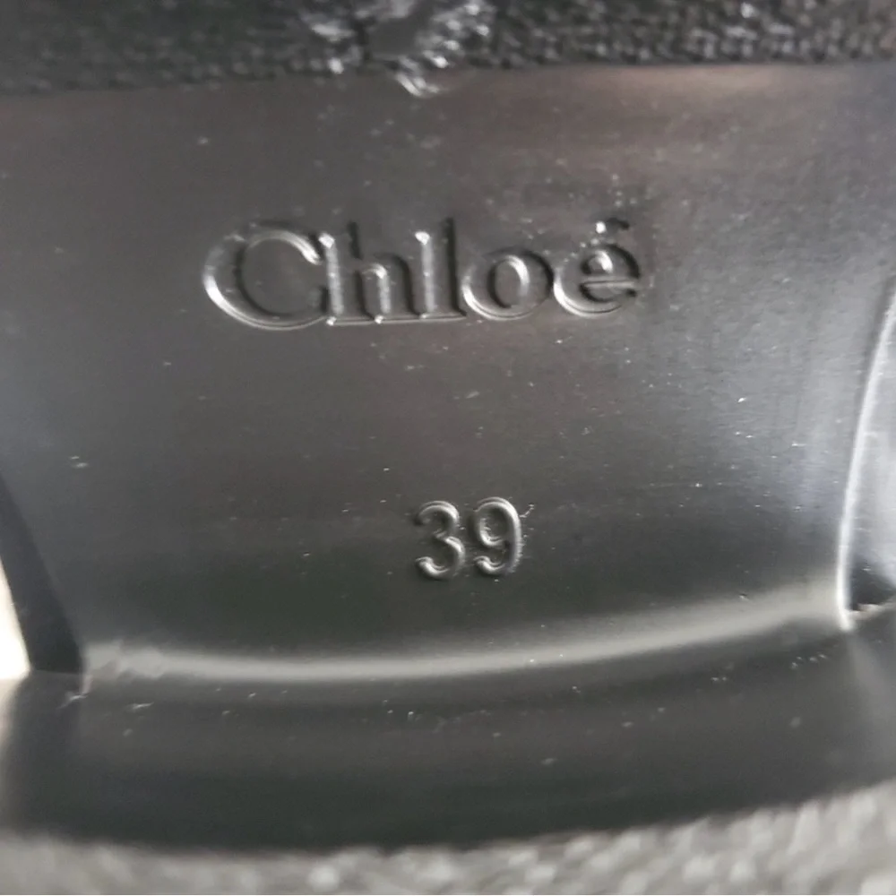 Chloe Betty Rain Boots in Black Size 39